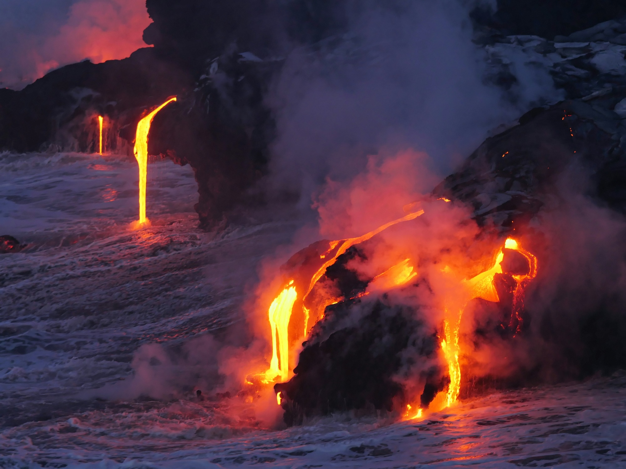 Into the volcano